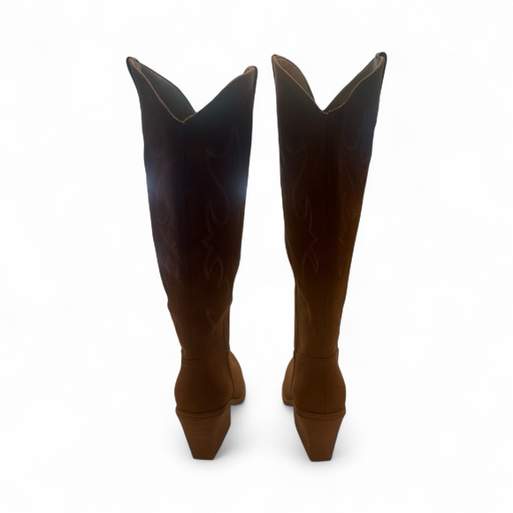 Madden Girl Brown Western Heeled Boots - Picture 3 of 5